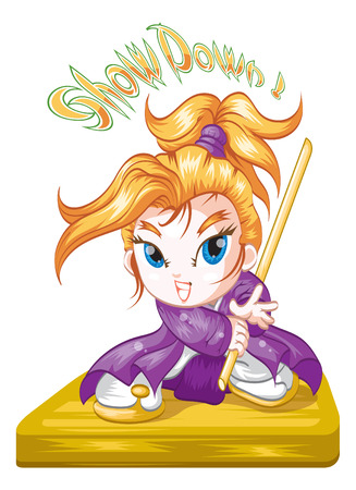 cute samuraiのイラスト素材