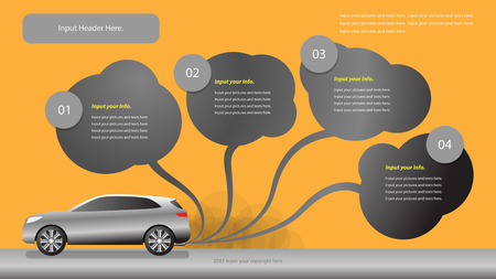 Air Pollution from car Vector Designのイラスト素材