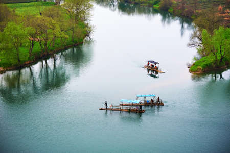 Wuyuan Moon bay landscape.の写真素材