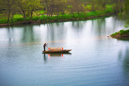 Wuyuan Moon bay landscape.の写真素材