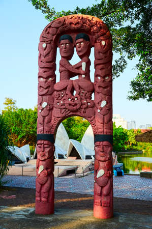 Maori dwelling houses.のeditorial素材