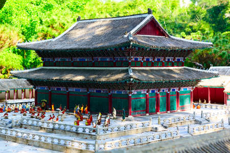 The throne hall of Kyongbok palace, South Korea  at The Window of the World theme park, Shenzhenのeditorial素材