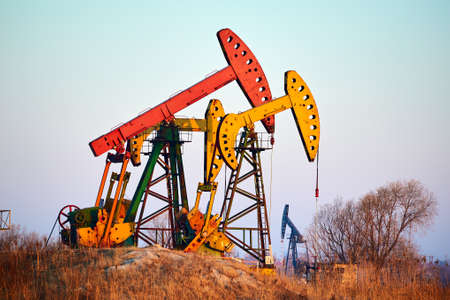 The beam pumping units of Daqing oil fieldsの写真素材