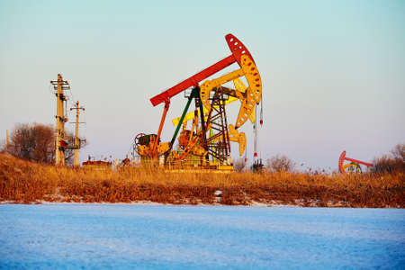 The beam pumping units of Daqing oil fieldsの写真素材