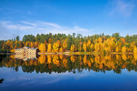 Autumn scenery of Wuying National Forest Park in Yichun, China.のeditorial素材