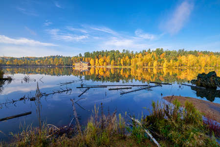 Autumn scenery of Wuying National Forest Park in Yichun, China.のeditorial素材