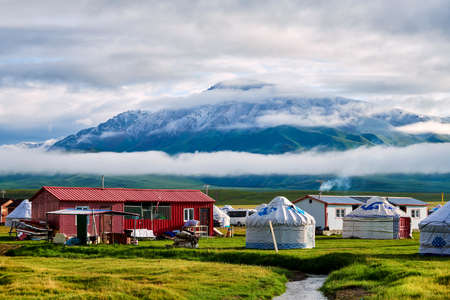 Herdsmen Yurt in Bayinbuluk Grassland, Xinjiang