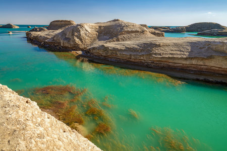 Qinghai Haixi Prefecture Dachaidan Administrative Committee Xitai Area Wusute Water Yadan Sceneryの写真素材