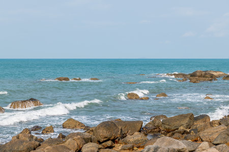Coastal scenery of Xiaodongtian Scenic Area in Sanya, Hainan Province, Chinaの写真素材