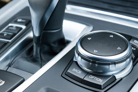 Modern car interior details