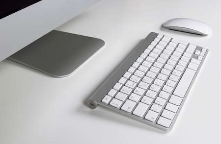 Workplace with keyboard and mouse