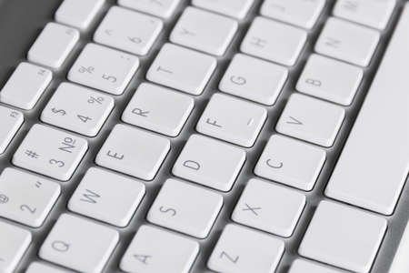 Close up view of a computer keyboard keysの写真素材