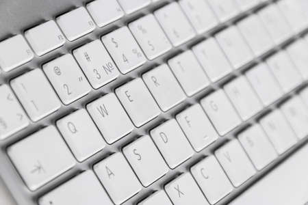 Close up view of a computer keyboard keys
