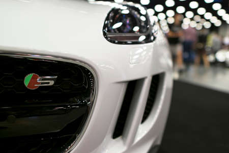 Sankt-Petersburg, Russia, July 21, 2017: Front view of Jaguar F-Type coupe S . Car exterior details. Photo Taken on Royal Auto Show  July 21のeditorial素材