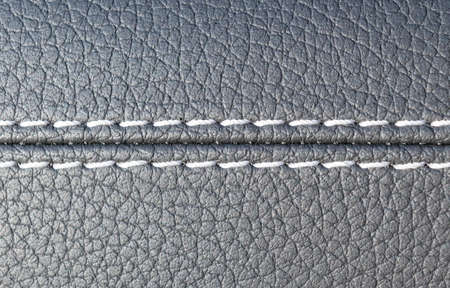 Modern sport car black leather interior. Part of leather car seat details.の写真素材