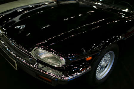 Sankt-Petersburg, Russia, July 21 2017: Front view of a Luxury car grand tourer Jaguar XJ-S Coupe....