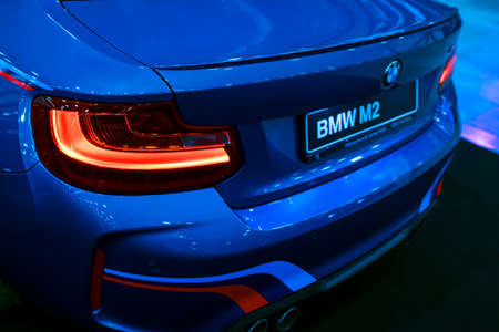 Sankt-Petersburg, Russia July 21 2017: Back view of a BMW M2 sports car. M Performance Edition. Car exterior details. Photo Taken at Royal Auto Show July 21のeditorial素材