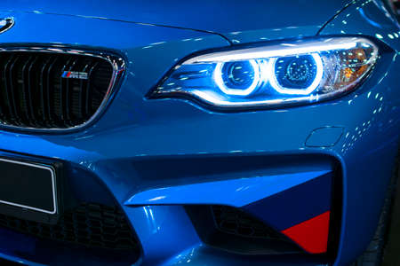 Sankt-Petersburg, Russia July 21 2017: Front view of a BMW M2 sports car. M Performance Edition. Car exterior details. Photo Taken at Royal Auto Show July 21のeditorial素材