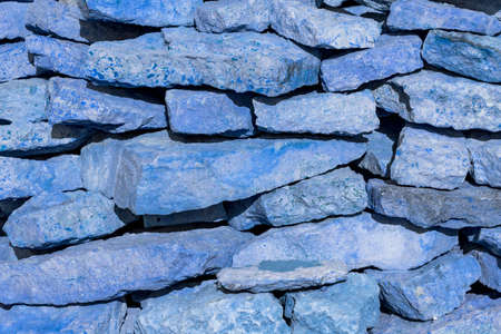 Blue Stone background, pebble stones texture, Multi-colored stones background