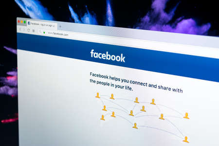 Sankt-Petersburg, Russia, November 9 2017: Facebook homepage, one of the biggest social network...
