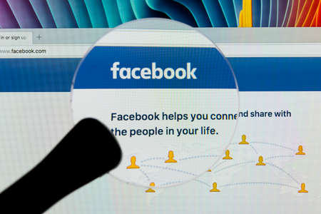 Sankt-Petersburg, Russia, December 4 ,2017: Facebook homepage, one of the biggest social network...