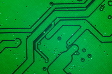 Macro shot of a Circuitboard with resistors microchips and electronic components. Computer hardware technology. Integrated communication processor. Information engineering. Semiconductor. PCB. Closeupの写真素材
