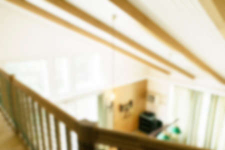 Blurred Luxurious interior. Abstract blur background for web design. Bokeh light interior. Blur image of modern living room interior. Modern House Interior Bokeh Backgroundの写真素材