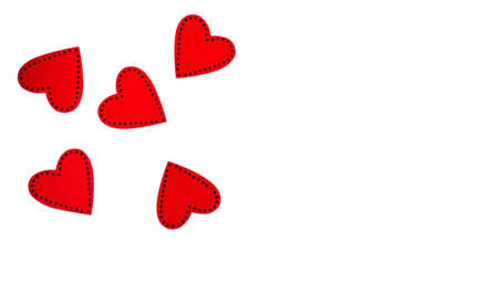 Valentine card. Heart frame. Romantic decoration element for Mothers Day. Valentines Day. Womens Day. Valentines Day greeting card isolated on white background. Heart shape frame. Copy space. Empty spaceの写真素材