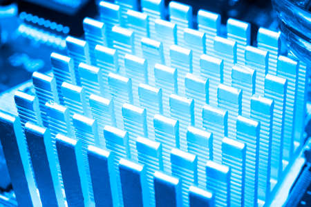 Macro shot of Circuit board with resistors microchips and electronic components. Computer hardware technology. Integrated communication processor. Information engineering. Semiconductor. PCB. Closeupの写真素材