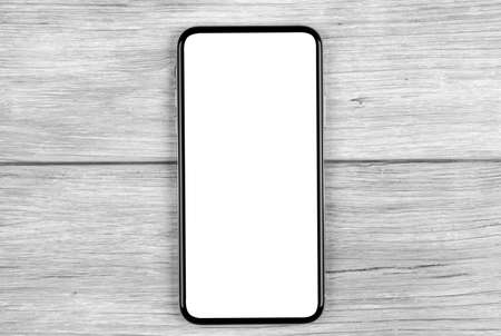 Smartphone with blank screen mock up. Smartphone isolated screen