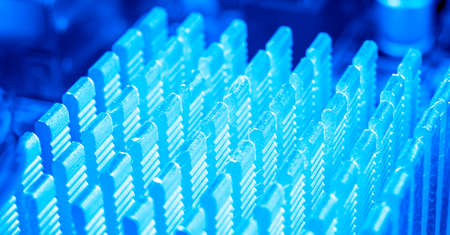 Macro shot of Circuit board with resistors microchips and electronic components. Computer hardware technology. Integrated communication processor. Information engineering. Semiconductor. PCB. Closeupの写真素材