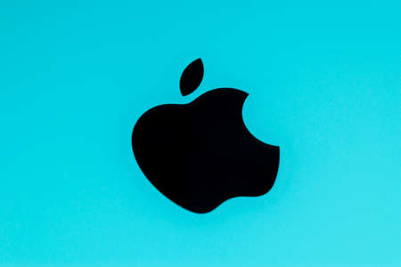 Helsinki, Finland, January 10, 2020: Apple logo on Apple iPhone 11 mobile phone.  Detail of Apple...