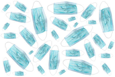 Medical mask pattern. Medical protective masks pattern isolated on white background. Healthcare and...