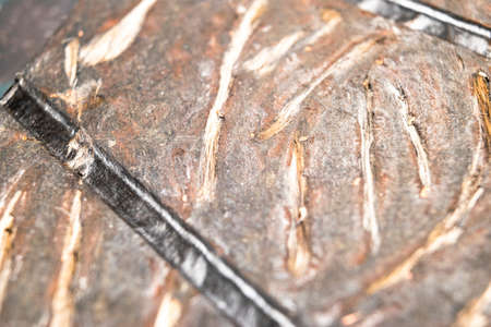 Macro shot clutch disk manual gearbox background. Car and truck clutch disk. Sport clutch. Composite...