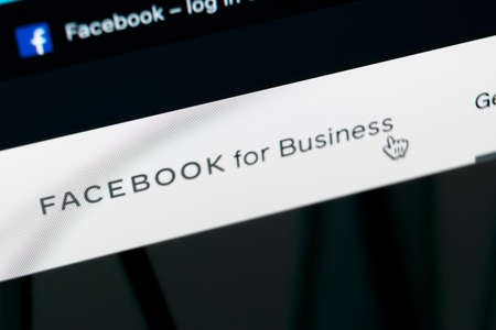 Sankt-Petersburg, Russia, May 11, 2020: Facebook Ads application icon on Apple iMac screen close-up....