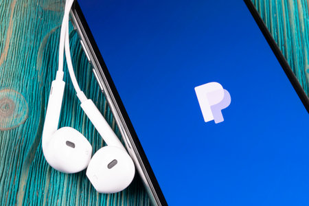 Helsinki, Finland, May 4, 2019: PayPal application icon on Apple iPhone X smartphone screen...