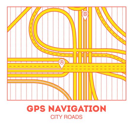 Dashboard theme creative infographic of city map navigation.のイラスト素材