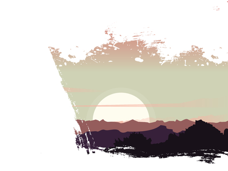 brush sunset 2のイラスト素材