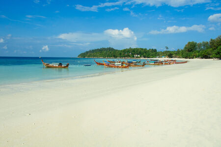 long-tailed boat at Koh Lipe Island , Satun Thailandのeditorial素材