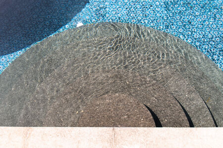 Circular Stairs in a Swimming Poolの写真素材