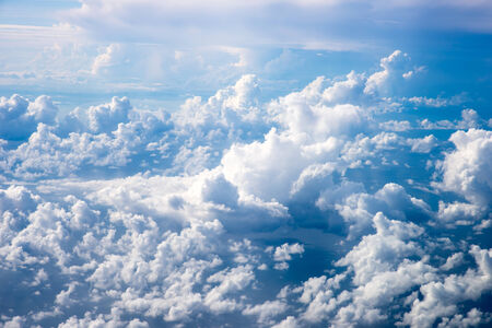 clouds and sky from planeの写真素材