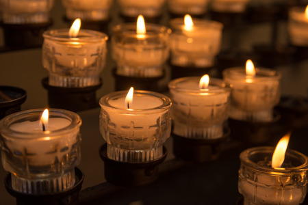 Candles in the churchの写真素材