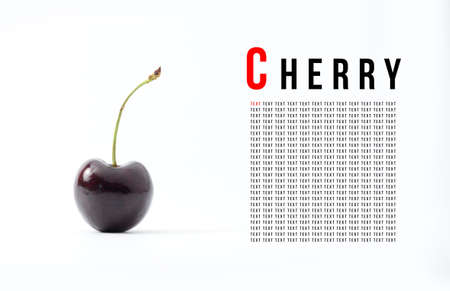 Cherry on white backgroundの写真素材