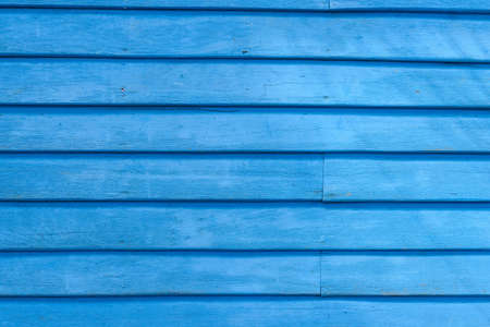 Blue color painted wood wall - texture or backgroundの写真素材