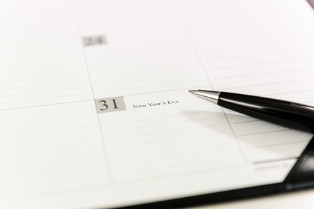 December 31 on Calendar schedule paper