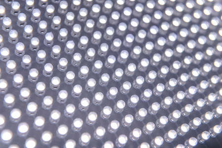 Close-up of illuminated stretch of LED lights