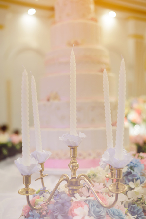 Candle for wedding ceremony in wedding partyの写真素材