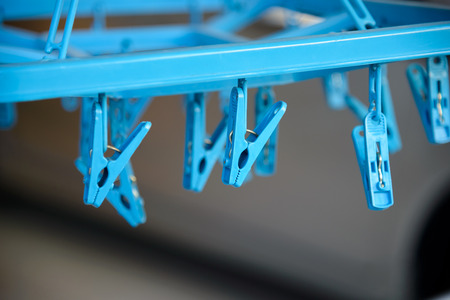 blue plastic clothespin