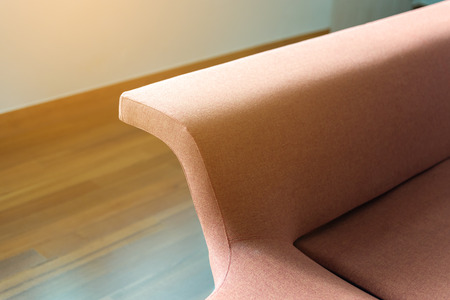 Close up of rad sofa in the living roomの写真素材