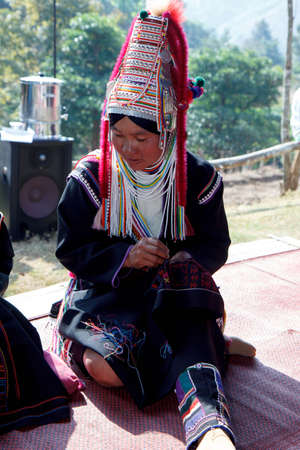 CHIANG MAI, THAILAND - FEB  4 : Unidentified  hill tribe was waitting for health service  with...